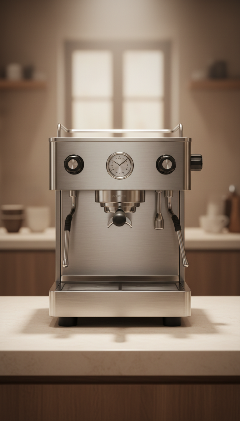 Brushed Steel Espresso Machine