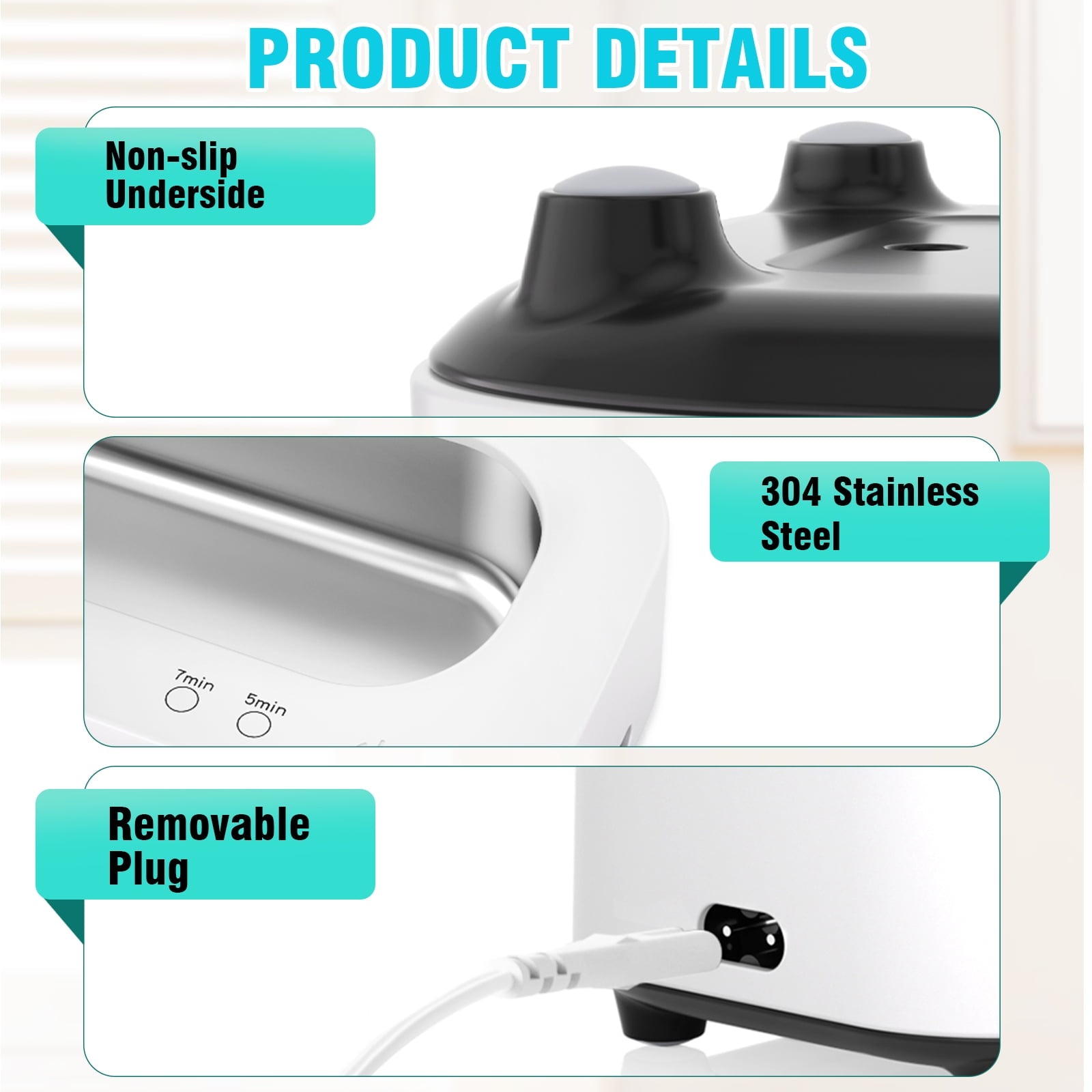 Loheer Ultrasonic Jewelry Cleaner, 12oz 48Khz Ultrasonic Cleaner for Rings, Glasses, Jewelry